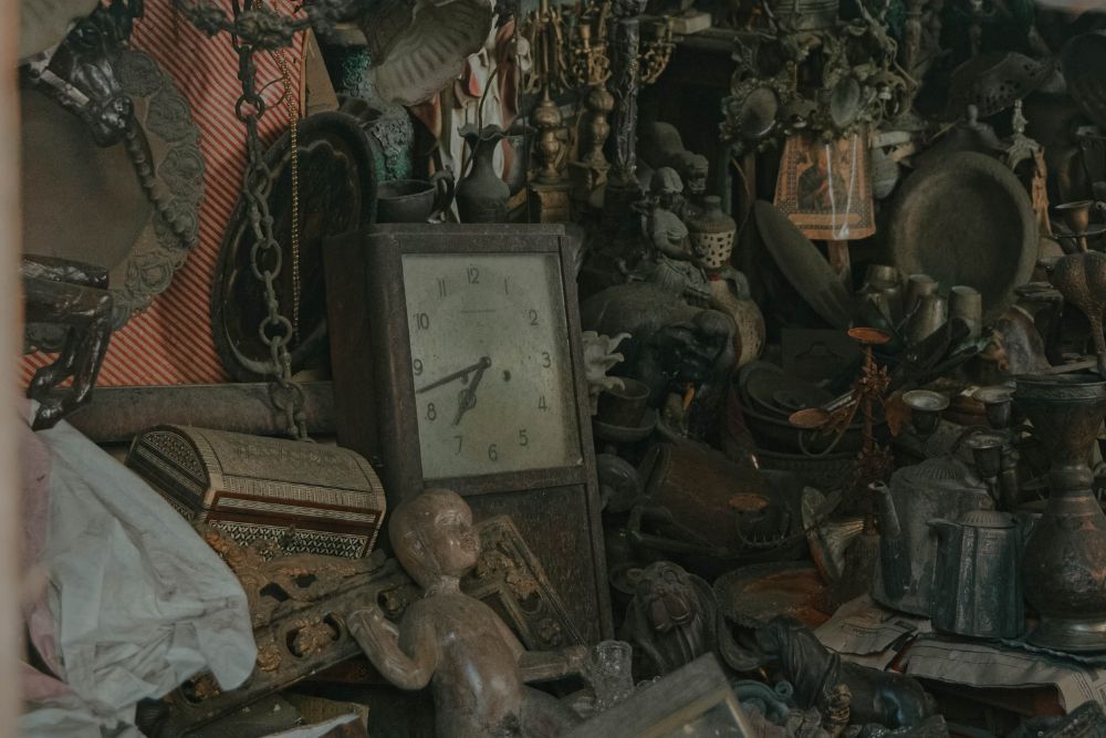 An interior space packed with old belongings, emphasizing the role of specialized junk removal services in San Antonio, TX.
